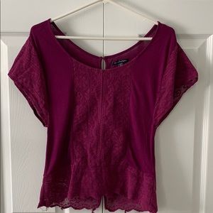 maroon top